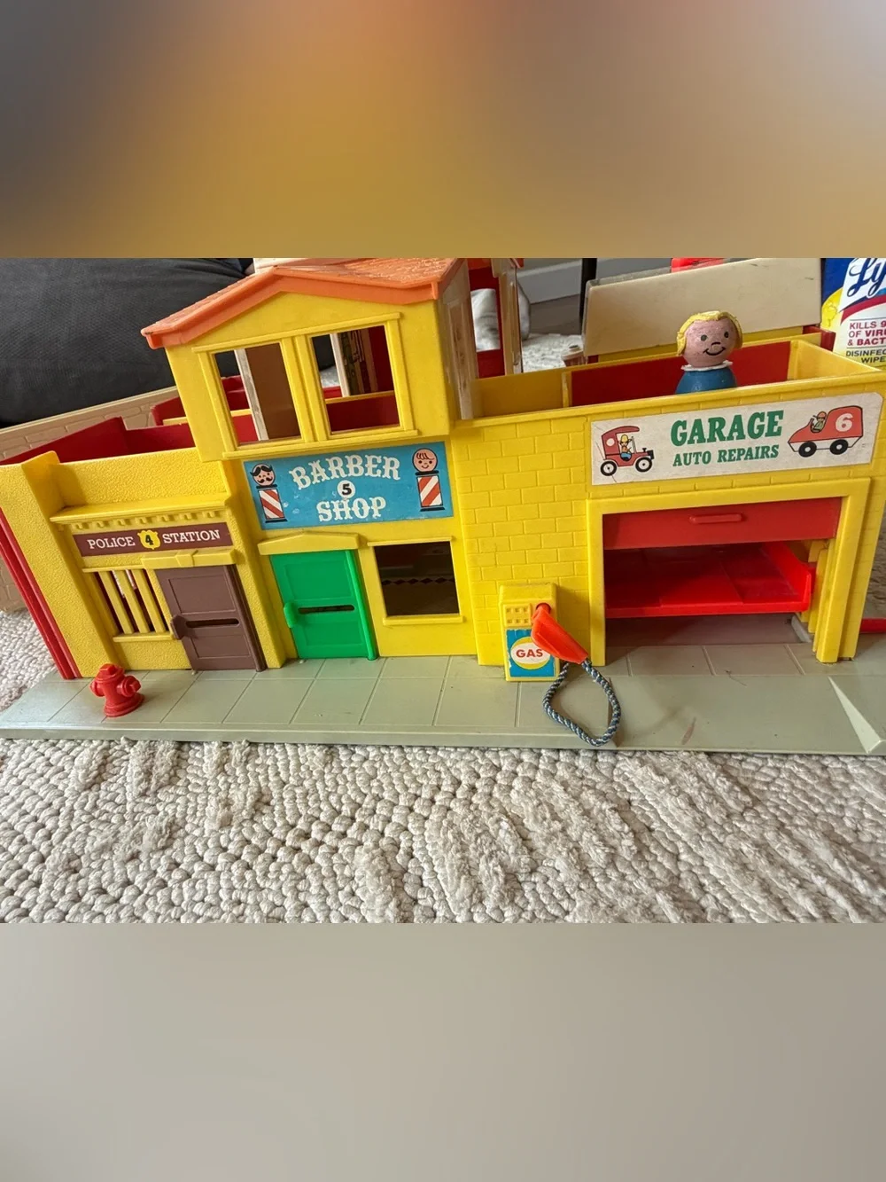 1973 Vintage Fisher-Price Play Family Village with accessories